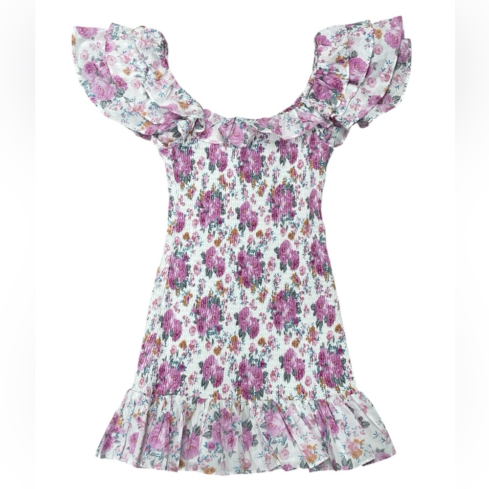 Mable Floral Smocked Ruffle Mini Dress